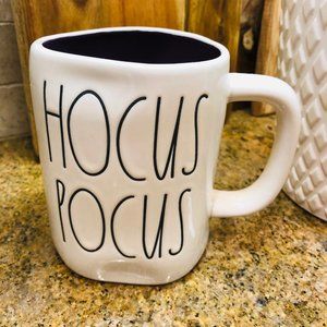 Rae Dunn 2020 Halloween Hocus Pocus mug with purple interior
